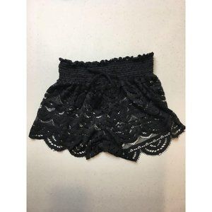 Womens Miken Swim Bathing Cover Up Shorts Black Cr